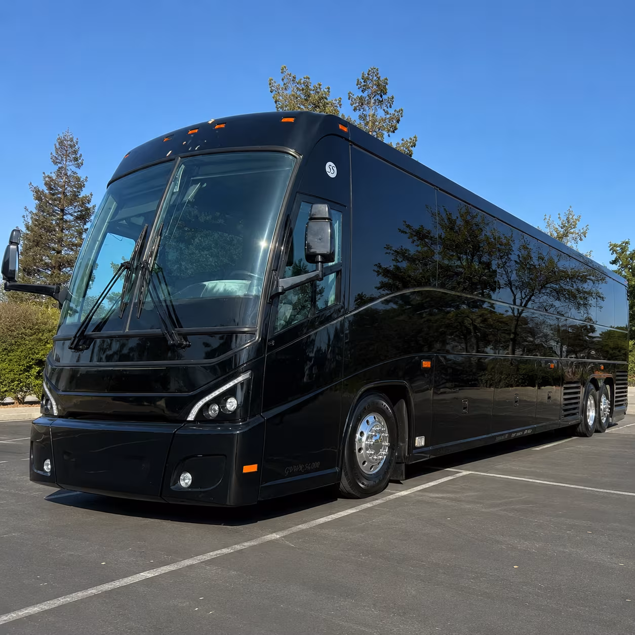 downey charter bus rental exterior