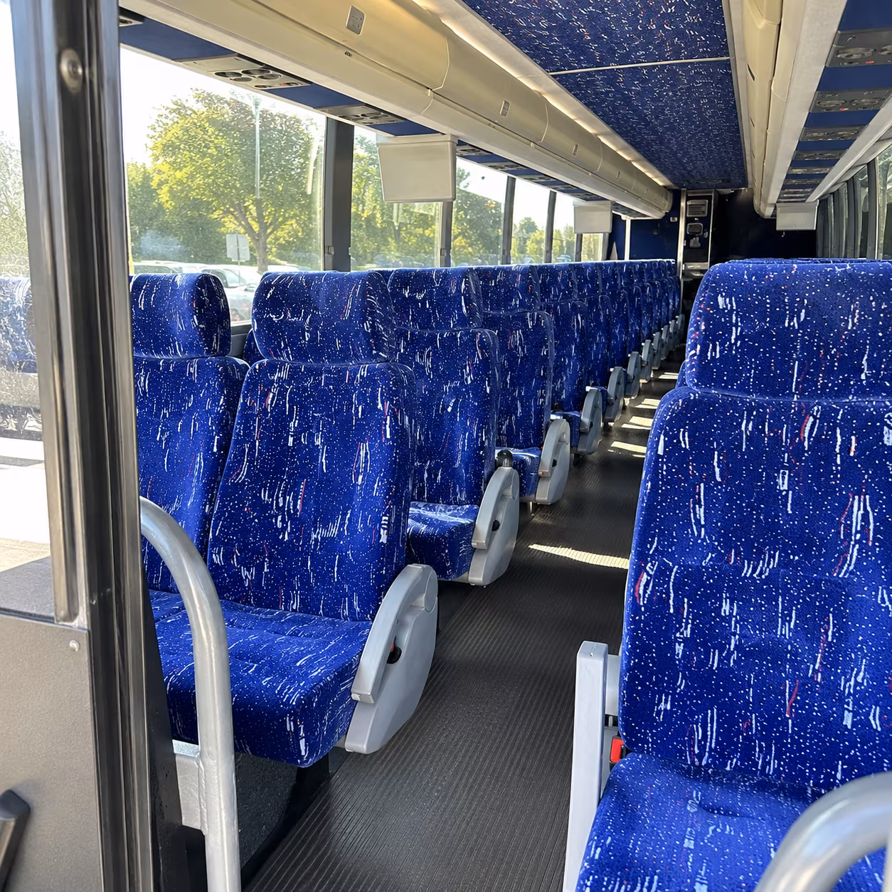 downey charter bus rental interior