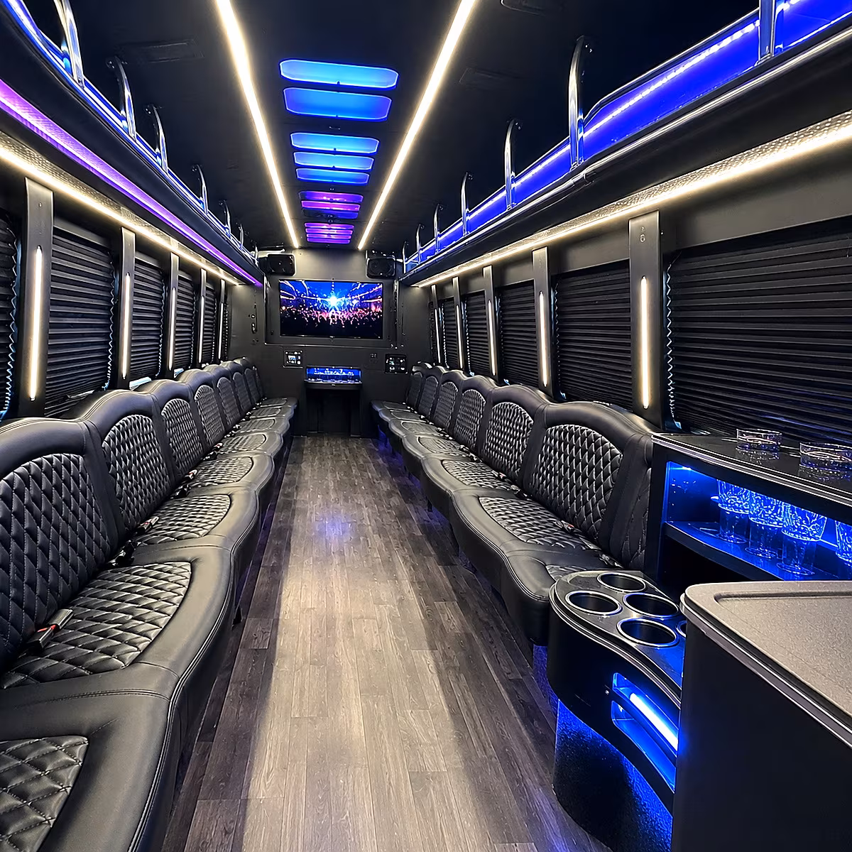downey night out party bus rental